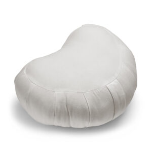 Zafu halvmåne meditationspude med kapok i Off White fra Cocoon Company