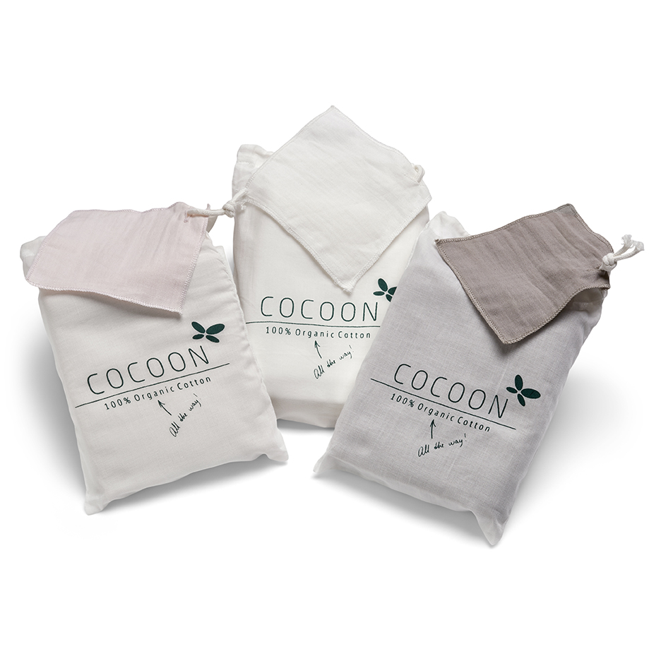 Betræk til barnevognsdyne 65x80, Flamingo Pink Polar Bear White og Wallaby Brown - Cocoon Company Betræk til barnevognsdyne i størrelsen 65x80 i farverne Flamingo Pink Polar Bear White og Wallaby Brown fra Cocoon Company