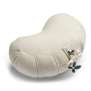 Zafu halvmåne kapok meditationspude i farven Natural fra Cocoon Company